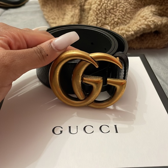 Black leather Gucci belt - Picture 5 of 5